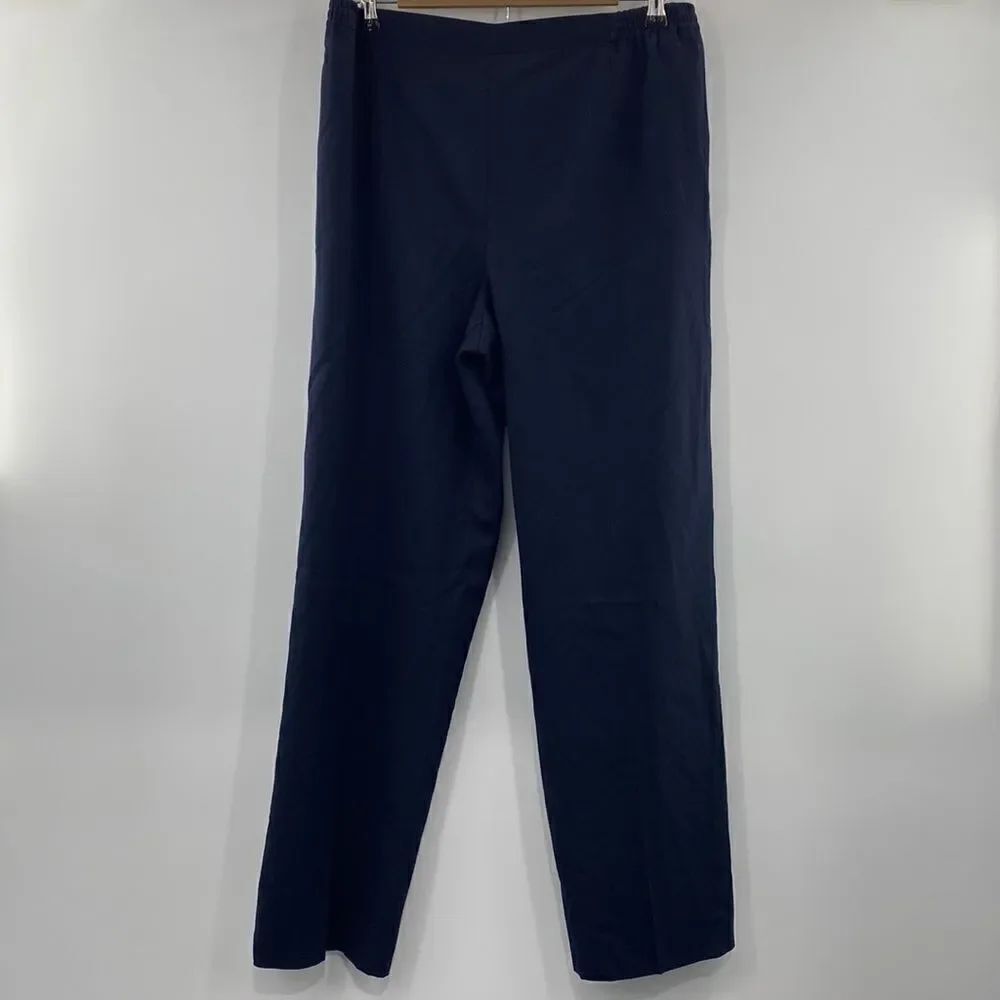 3For$20 Appleseed's Blue Pull Up Trouser Pants size 14